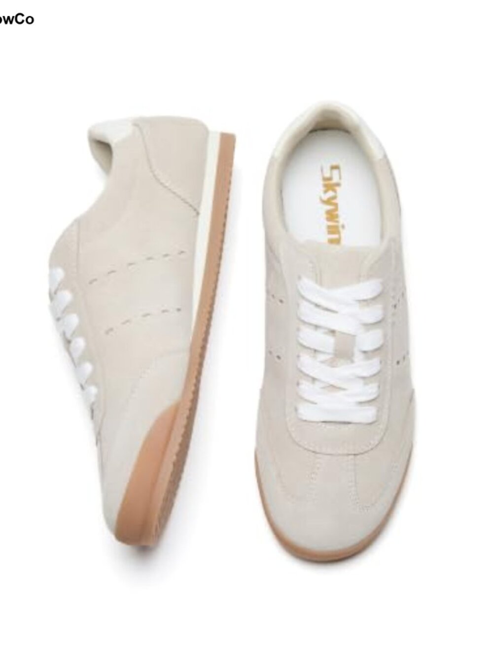 Genuine Suede Leather Lightweight Retro Low Profile Lace-Up Casual Sneakers for